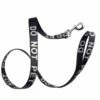 DOGLINE Reflective Nylon Do Not Pet Leash Black