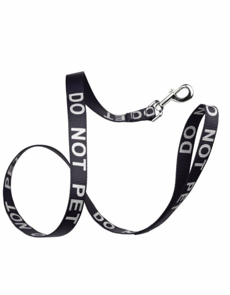 DOGLINE Reflective Nylon Do Not Pet Leash Black