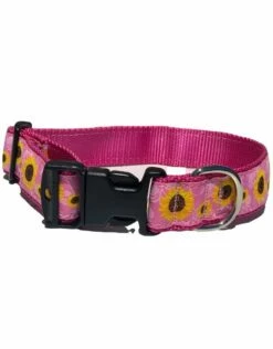 PRESTON Dog Collar Pink Sunflowers