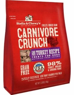 STELLA & CHEWY'S Turkey Recipe Carnivore Crunch Dog & Cat Treats 3.25 Oz.