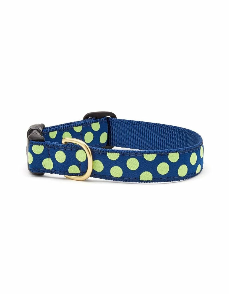 UP COUNTRY Navy Lime Dots Collar