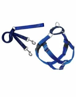 2 HOUNDS DESIGN Freedom No-Pull Harness & Leash 5/8 Inch Royal Blue
