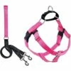 2 HOUNDS DESIGN Freedom No-Pull Harness And Leash 5/8 Inch Pink