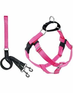 2 HOUNDS DESIGN Freedom No-Pull Harness And Leash 5/8 Inch Pink