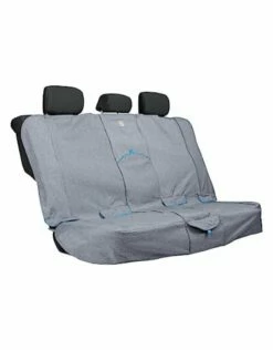 KURGO Wander Bench Seat Cover Heather Charcoal & Coastal Blue