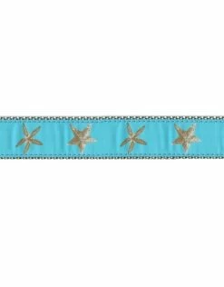 PRESTON Dog Collar Aqua Starfish