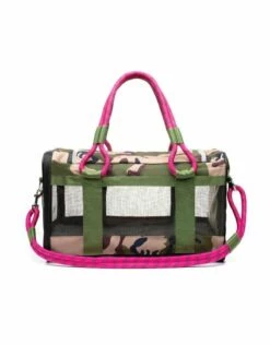 ROVERLUND Out Of Office Pet Carrier Camo And Magenta S