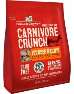 STELLA & CHEWY'S Beef Recipe Carnivore Crunch Dog & Cat Treats 3.25 Oz.